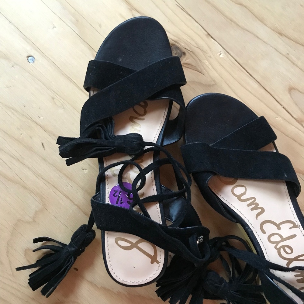Sam Edelman Womens Suede block heel sandal size 6.5
